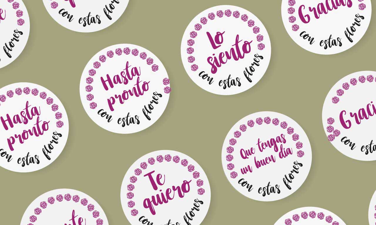 Modelo de pegatina del logo de Las Flores de Lucia